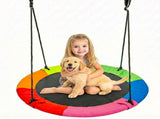 40 Inch Saucer Tree Swing, 600lbs Heavy-Duty Round Swing with Galvanized Steel Frame, Textilene 86745877