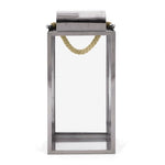 ZUN LARRY 19"H STAINLESS STEEL LANTERN 72176.00SIL