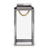 ZUN LARRY 19"H STAINLESS STEEL LANTERN 72176.00SIL