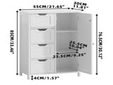 Bathroom Floor Cabinet with 4 Drawers and 1 Door,Freestanding 73955162