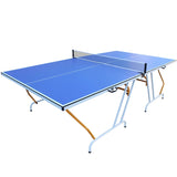 ZUN 9ft Mid-Size Table Tennis Table Foldable & Portable Ping Pong Table Set for Indoor & Outdoor Games 04440983