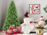 7FT Slim Christmas Tree 1180Tips, PEPVC Branches, Hinged Design for Easy Setup, Stable Metal T3637P598496