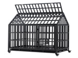 Heavy Duty Dog Cage pet Crate with Roof & window on roof W206115370