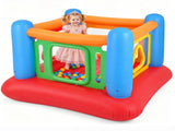 3-in-1 Inflatable Bounce House, Thick PVC Kids Jumping Castle with Visible Wall, Indoor Outdoor Blow 15662583