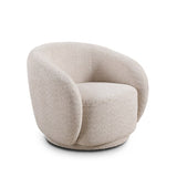 Swivel Accent Chair, Boucle Fabric Upholstered Barrel Chair, Single Sofa Single Armchair for Living W2664P263295