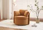 ZUN 029-Teddy Fabric Swivel And Storage Chair With Back Cushion For Living Room,Khaki W527P166252