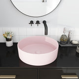 Ceramic Circular Vessel Bathroom Sink Art Sink W99977119