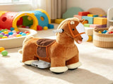 6V Battery Powered Kids Ride On Pony Electric Ride On Horse, with Bear Toy, Music, for 1.5-5 Years 21300665