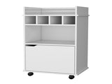 Hannah White 1-Door Bar Cart B062P175047