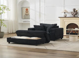 Chaise Lounge Chair Removable Storage Ottoman Accent Sofa Bed Upholstered Sleeper Couch Bed W1170P353050