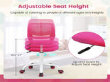 Ergonomic Kids Desk Chair, 16.5-21 Adjustable Height Mesh Study Chair Pink 37372036