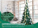 7 FT Fully Decorated Pre-lit Christmas Tree, Pop Up Artificial Xmas Tree with 200 Warm Lights Remote 59897869