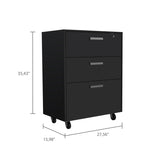 Three Drawer Base Cabinet with Caster, lock and full extension rails fr Garage storage system Black B20092085