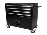 4 DRAWERS MULTIFUNCTIONAL TOOL CART WITH WHEELS-BLACK W110280935