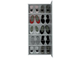 Wall Shoe Rack 54" H, One Mirror, One Door, Five Internal Storage Shelves, Approximate Capacity for B097132917