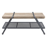 Oak and Sandy Grey 1-shelf Coffee Table B062P186437