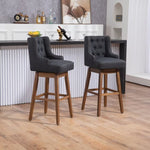 ZUN COOLMORE Bar Stools Set of 2 Counter Height Chairs with Footrest for Kitchen, Dining Room And 360 W395P164044