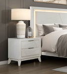 ZUN Antique White Finish Nightstand with Drawers Modern Bedroom Furniture 1pc B011P286903