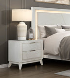 ZUN Antique White Finish Nightstand with Drawers Modern Bedroom Furniture 1pc B011P286903