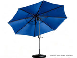 9 ft Outdoor Patio Market Umbrella with Push Button Tilt and Crank Handle, 8 Steel Ribs, Blue 65186653