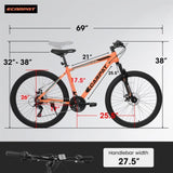 ZUN A26322 26-inch mountain bike adult aluminum frame shock absorbing front fork bike 21-speed disc W1856P157936