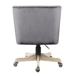 ZUN Grey Swivel Office Chair with Casters B062P209201