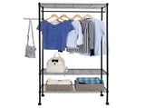 3-Tier Closet Organizer Metal Garment Rack Portable Clothes Hanger Home Shelf 99664466