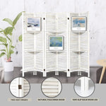 ZUN Room Divider with Shelves, 6 Panel Room Dividers and Folding Privacy Screens, Partition Room Divider 54497191