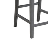 Graham Set of 2 Gray Finish Upholstered Seat 20" Counter Height Chair B061P160000