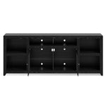 ZUN 75 inch TV Stand Console for TVs up to 90 inches, No Assembly Required, Mocha Finish B108P160183