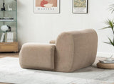 42" Wide Modern Upholstered Chenille Vertical Stripes Accent Chair, Boneless Single Sofa Chair, W3118P453257