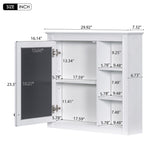 30'' x 28'' Medicine Cabinet, Wall Mounted Bathroom Storage Cabinet, Modern Bathroom Wall Cabinet WF318452AAK