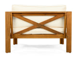Outdoor Acacia Wood Club Wooden Armchair with Cushions , Conversation Set,Teak N770P264304B