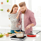 3500W Electric Single Burner Cooktop 110V - Rapid Heating Hot Plate with 4 Preset Modes 11568545