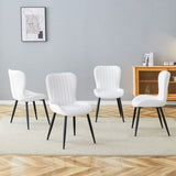 The White Minimalist Ergonomic Dining Chair Comes In A Pack of 4, With A Comfortable Design Of W1151P277171