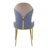 Tan and Gold Sloped Arms Dining Chairs B062P186451