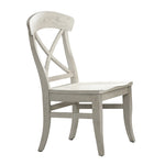 ZUN Harola Cross-back Dining Side Chairs in Set of 2, Smoky White Finish T2574P164579