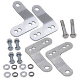 Universal Coil-Over Rear Lower Kit Adjustable Shock Mount Brackets Steel for 3" Axle Tubes 76366507