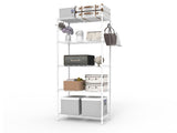 5-layer display rack with adjustable layer spacing, plug-in deformable structure, adjustable feet, 78418352