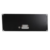 ZUN 19" 4U Steel Plate DJ Drawer Equipment Cabinet with Keys Black 24357019