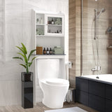 Modern Over The Toilet Space Saver Organization Wood Storage Cabinet for Home, Bathroom -White W40931565