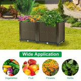 ZUN 2pcs plant box for outdoor flowers vegetable planter planting box vegetable plants for pot 84590887