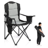 ZUN 35*22*41in Camping Chair Fishing Chair Folding Chair Black Gray 29352425