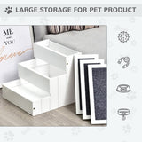 Wooden Carpeted Non Slip Pet Stairs Ramp 97584316