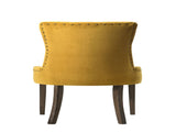 Farren Yellow Velvet & Espresso Finish Side Chair B2726P264599