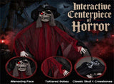 9.4FT Hanging Pirate Halloween Animatronic Decoration, Sound & Button Activated with Flashing Red 34406641