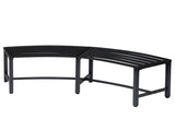 Black 141 x 35.5 x 40 cm 2-Seater Curved Iron Bench 26119926