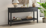 ZUN U_STYLE Contemporary 3-Drawer Console Table with 1 Shelf, Entrance Table for Entryway, Hallway, WF305650AAB