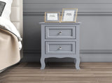 2pcs Country Style Two-Tier Night Tables Large Size Grace 63971339