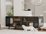 55.12 "Spacious Cat House with Tempered Glass, for Living Room, Hallway, Study and Other Spaces W757119335